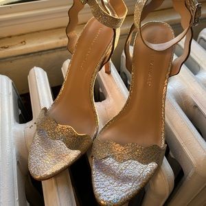 Loeffler Randall Amelia Silver Sandals Sz. 8.5